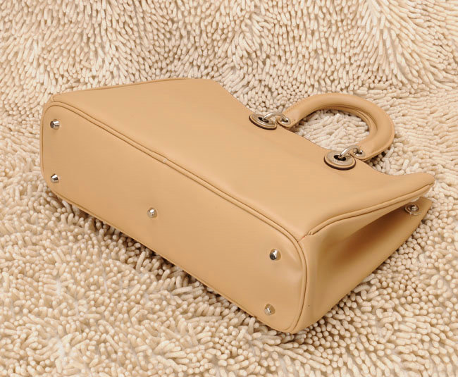 Christian Dior diorissimo nappa leather bag 0901 apricot with silver hardware